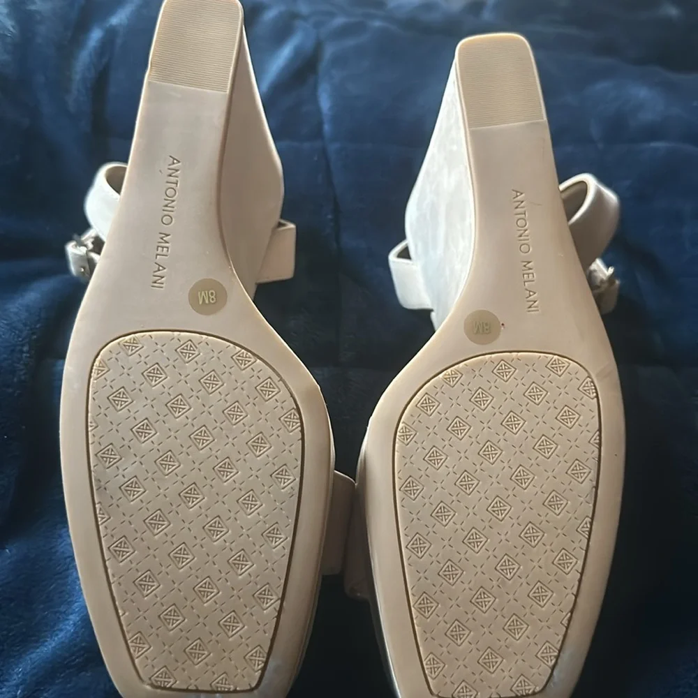 Antonio Melani Madelle Bespoked Nude platform wedges